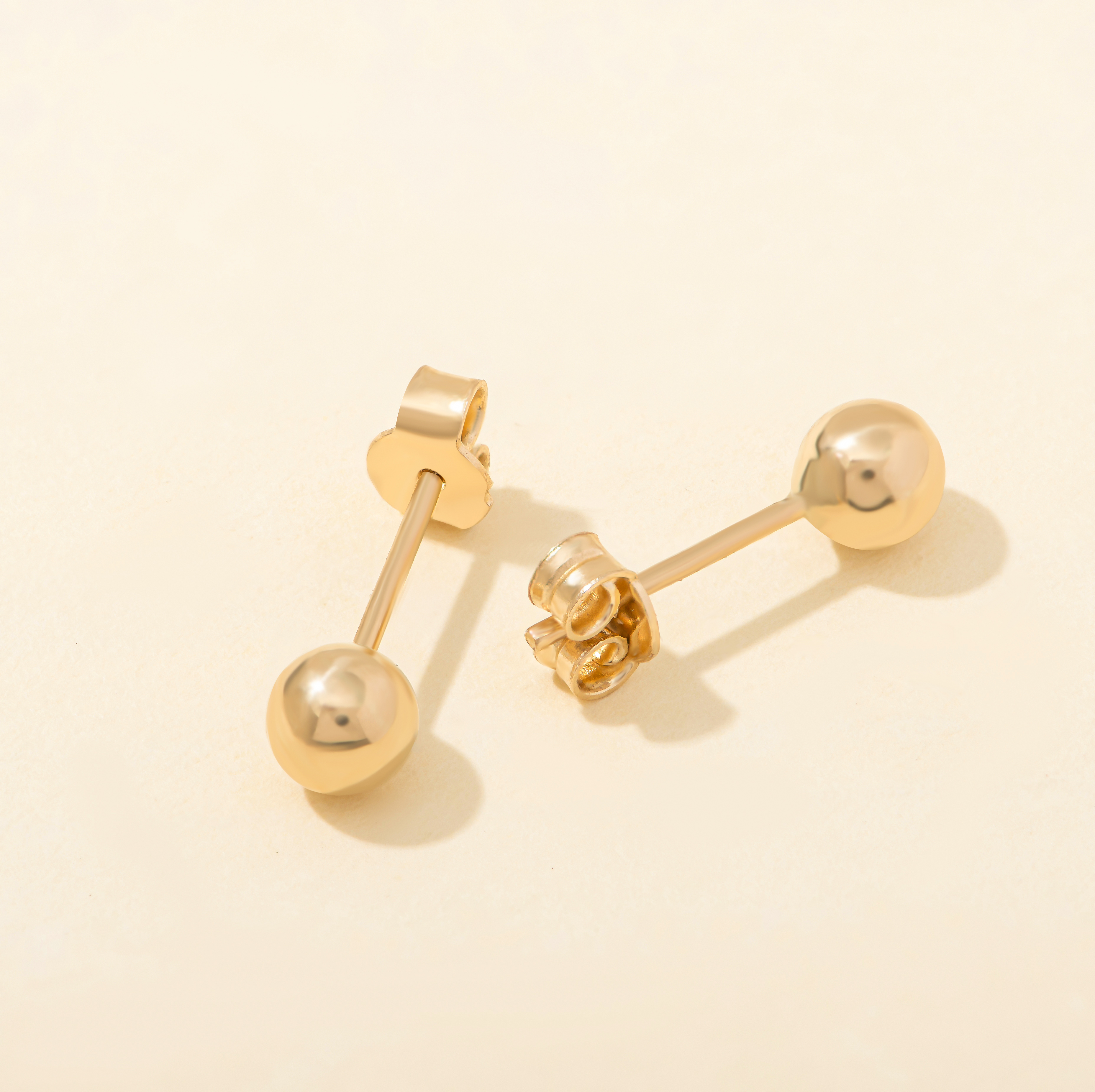 Classic Gold Ball Stud Earrings