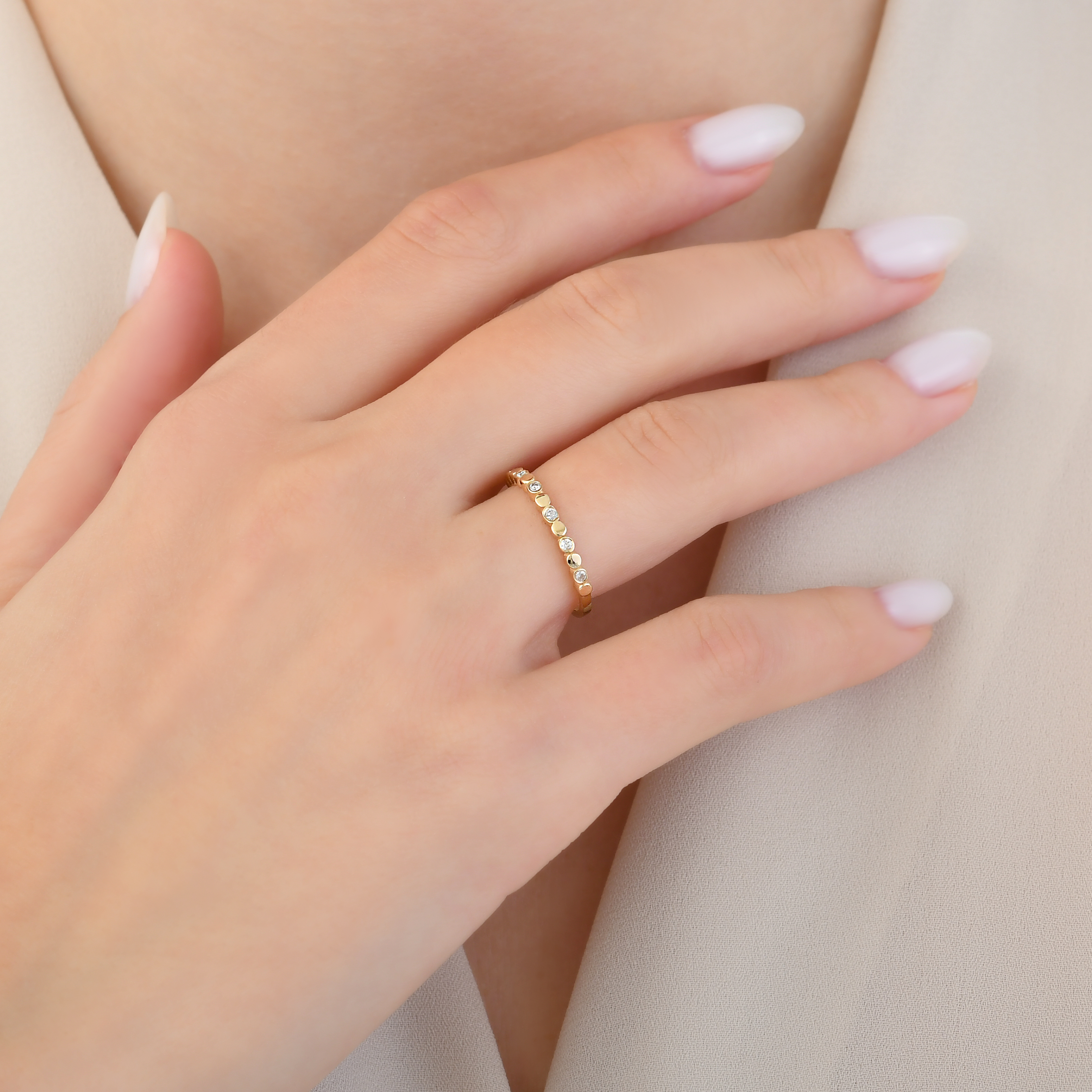 Half-Braided Diamond Ring