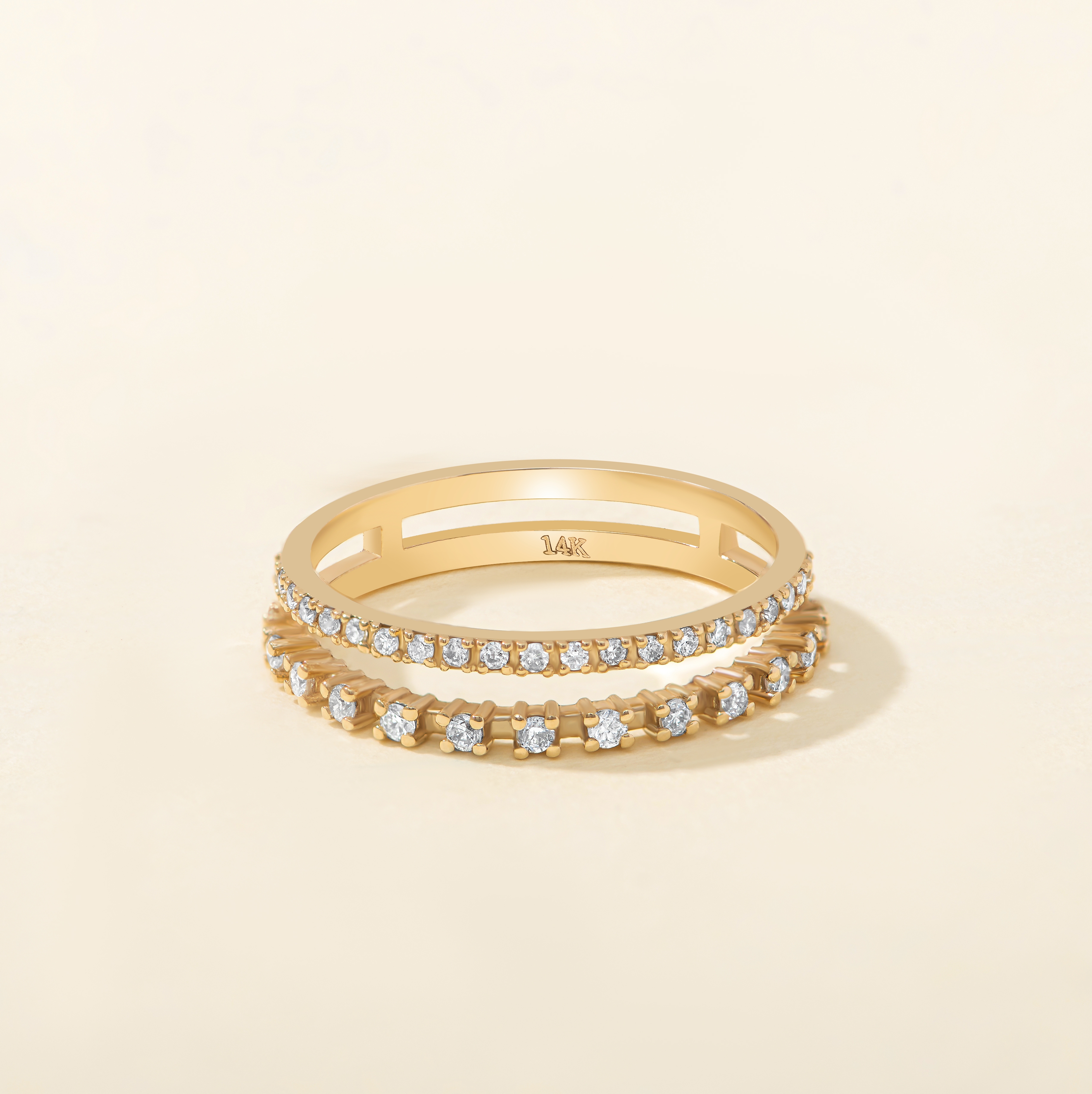 Double-Line Diamond Ring