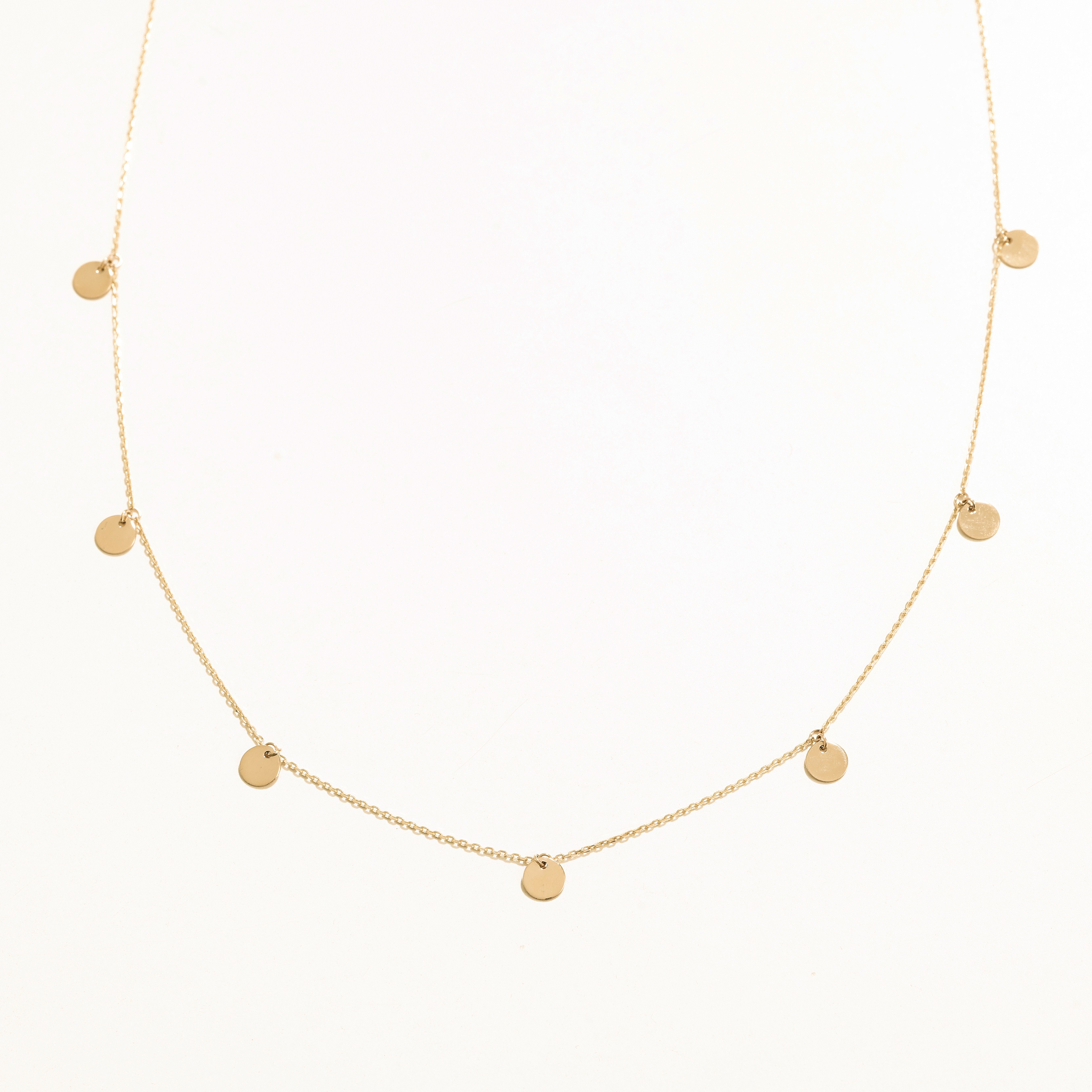 Golden Disc Necklace